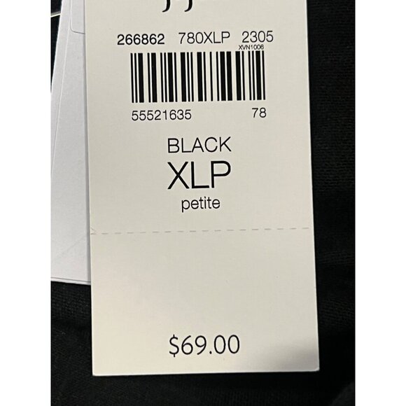 J. Jill Women Black Button Shirt Pocket Top XLP Petite Linen Extra Large NWT New - Picture 5 of 8